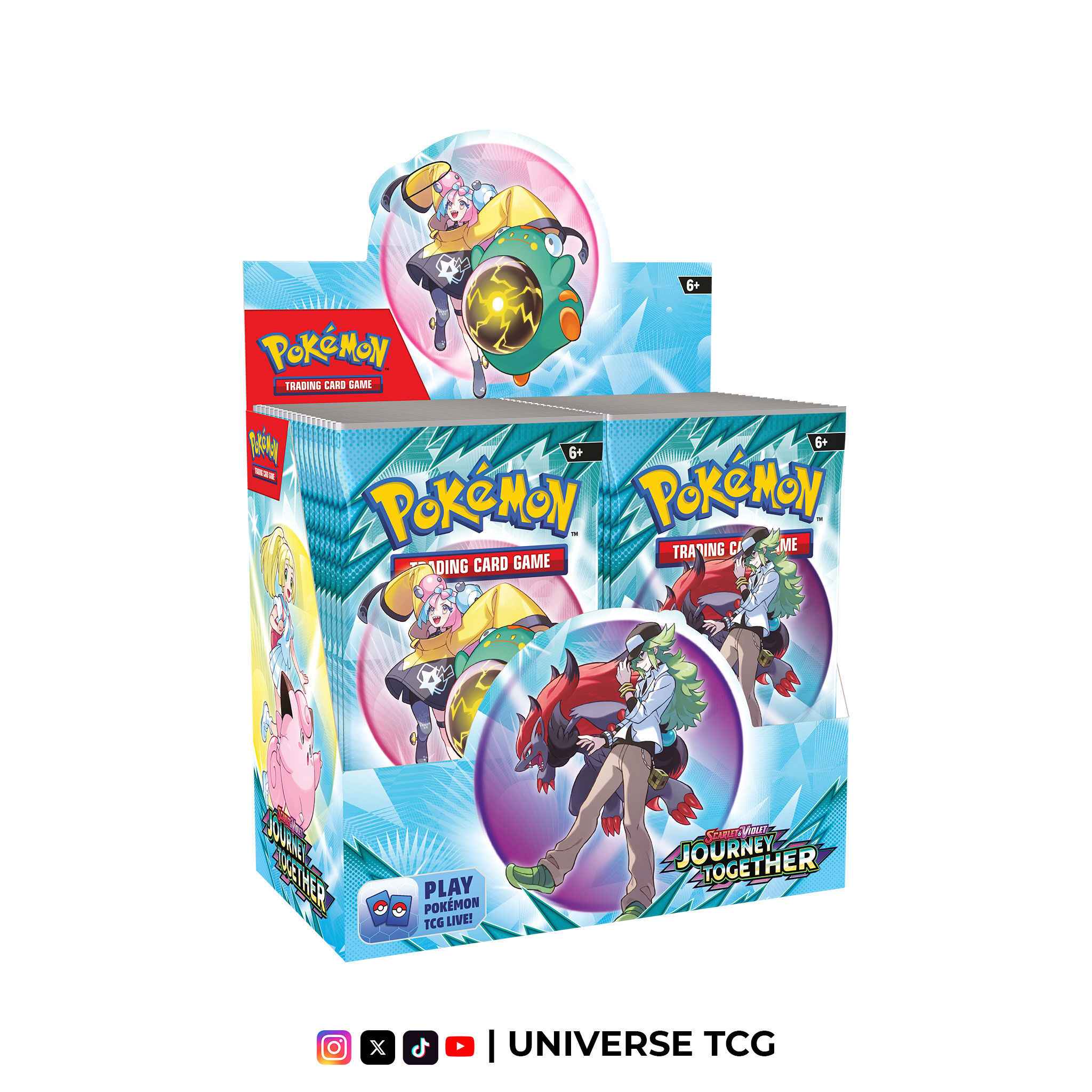 Journey Together Booster Box N's Reshiram, N, opened side