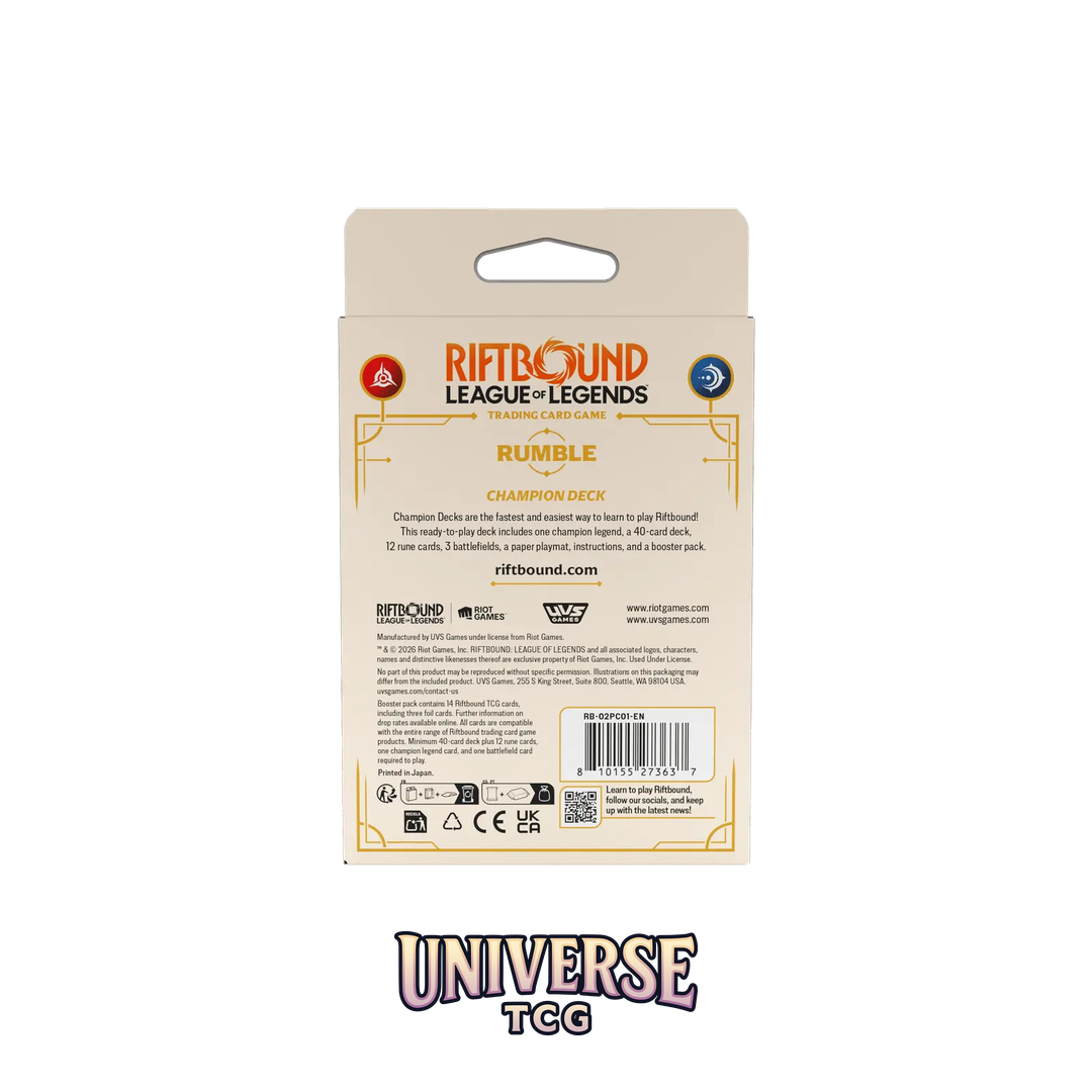 Champion Deck Rumble Spiritforged back