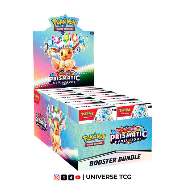 Pokemon TCG: Prismatic Evolutions (SV8.5) Booster Bundle CASE - 25 Bundles, 150 Packs Total, Factory Sealed, Pokemon TCG: Prismatic Evolutions (SV8.5) Booster Bundle CASE - 25 Bundles, 150 Packs Total, Factory Sealed,